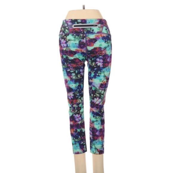 Athleta Leggings Floral Fade Sonar Capri Women's XS Activewear Workout‎ Pants - Picture 2 of 15